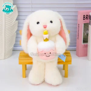 Thỏ Bông Ôm Bánh Sinh Nhật