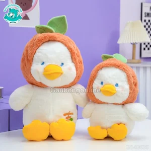 Vịt Bông Baby Đội Mũ Cam