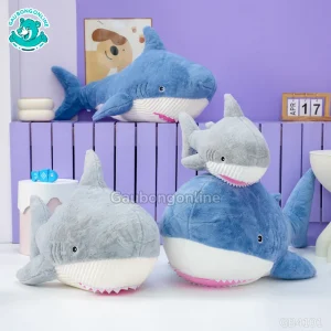 Gấu Bông Cá Mập Miệng Hồng