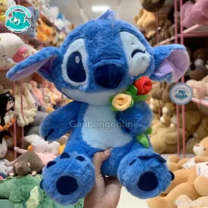 Gấu Bông Stitch Cầm Bó Hoa