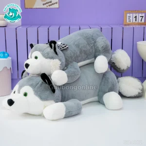 Gối Ôm Husky Nơ Caro (3)