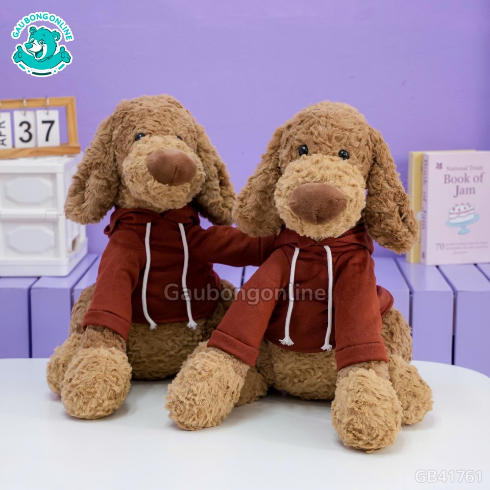 Chó Tai Cụp Áo Nỉ Đỏ ngộ nghĩnh