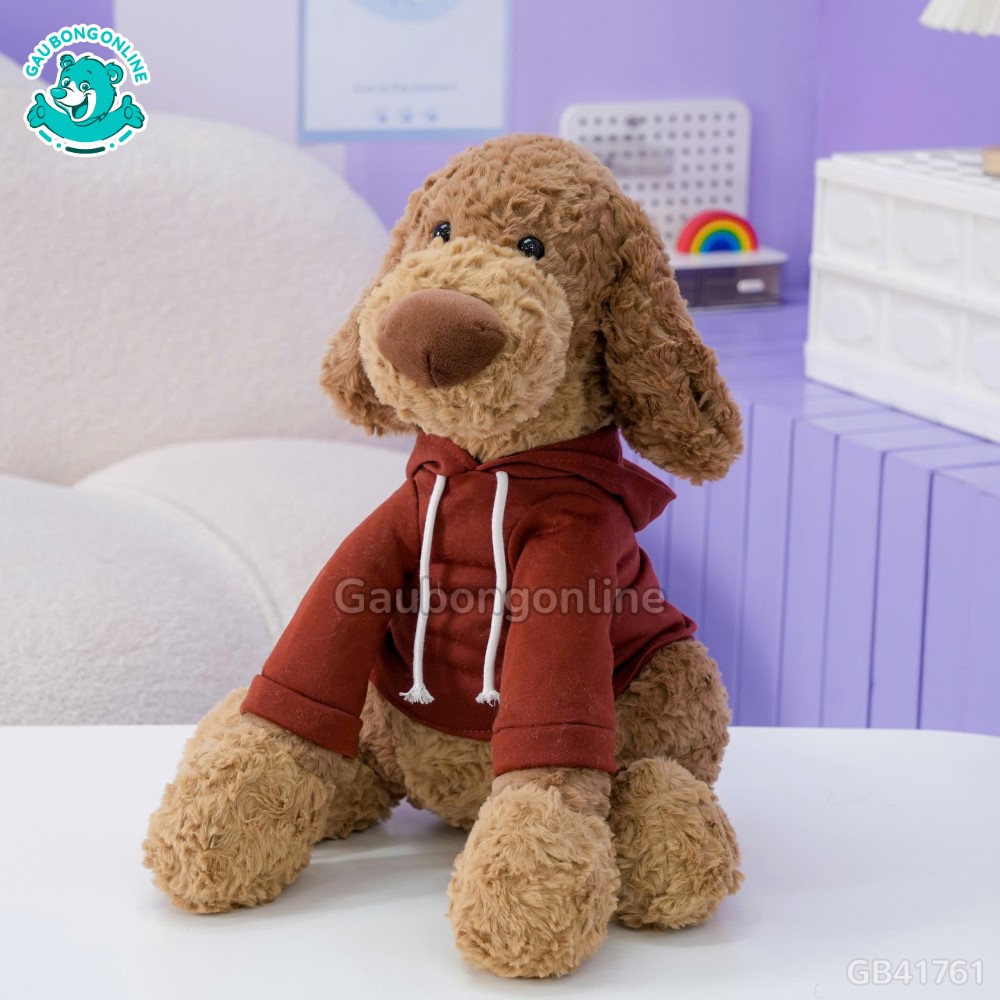 Chó Tai Cụp Áo Nỉ Đỏ mềm mại