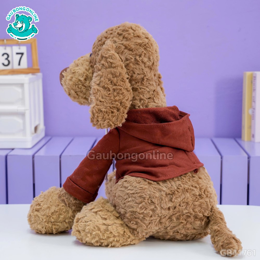 Chó Tai Cụp Áo Nỉ Đỏ êm ái