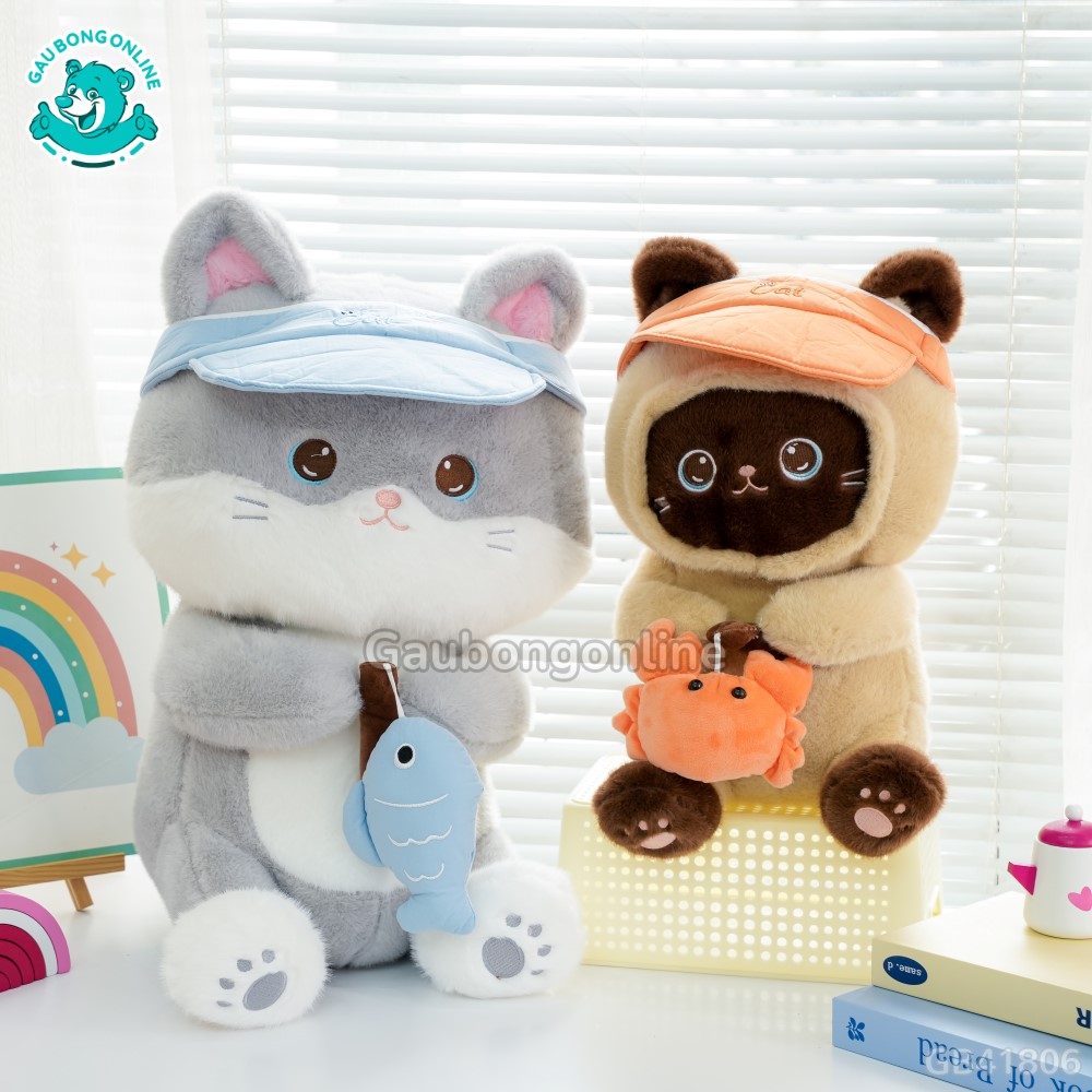 Gấu Bông Mèo Câu Cá đa dạng kích thước