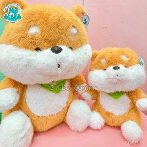 Gấu Bông Shiba Ngồi Quàng Khăn