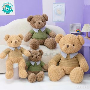 Teddy Áo Len Cổ Kẻ