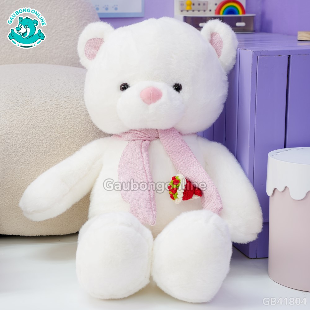 Teddy Lông Tiểu Kim Khăn Hoa trắng