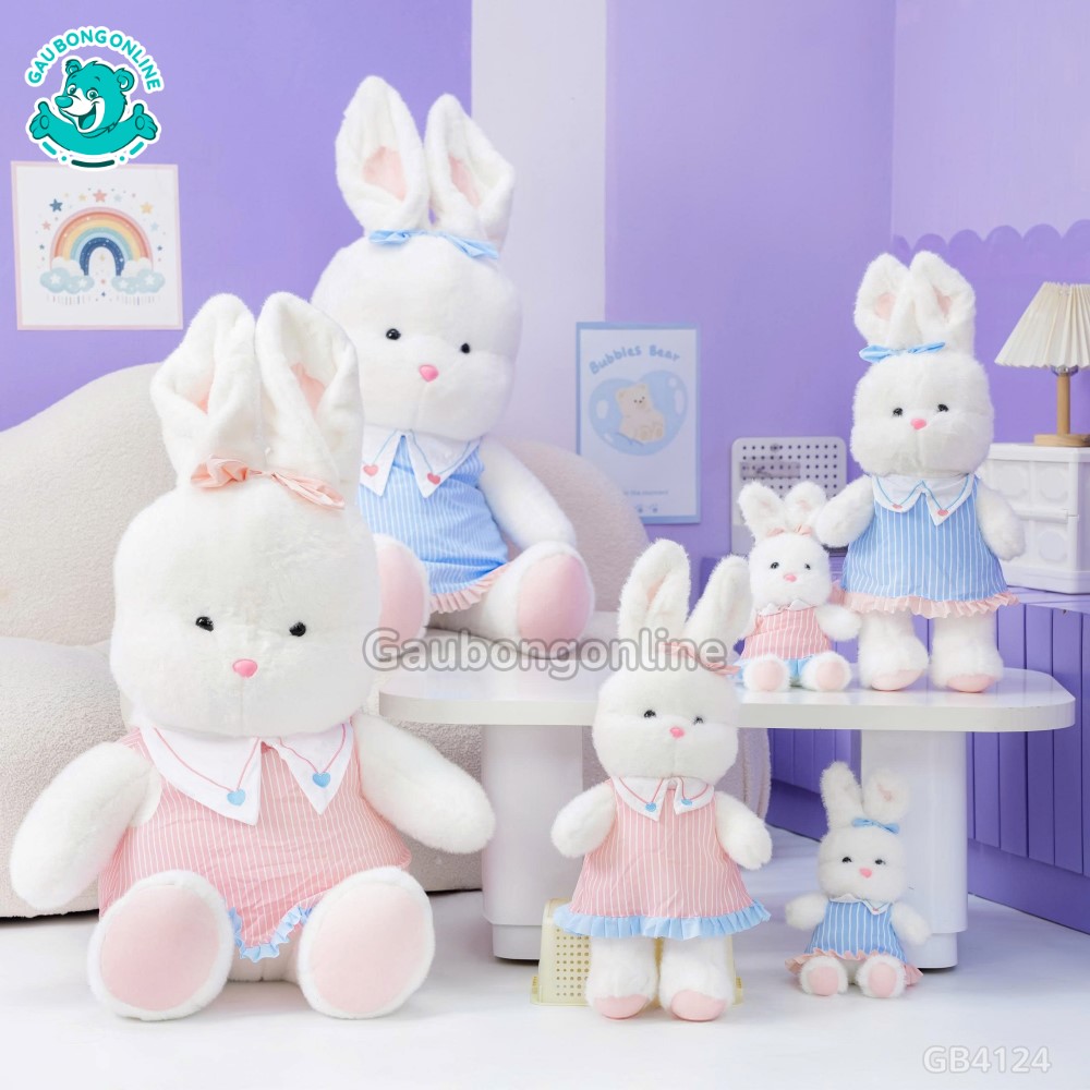 Thỏ Váy Kẻ Xếp Ly